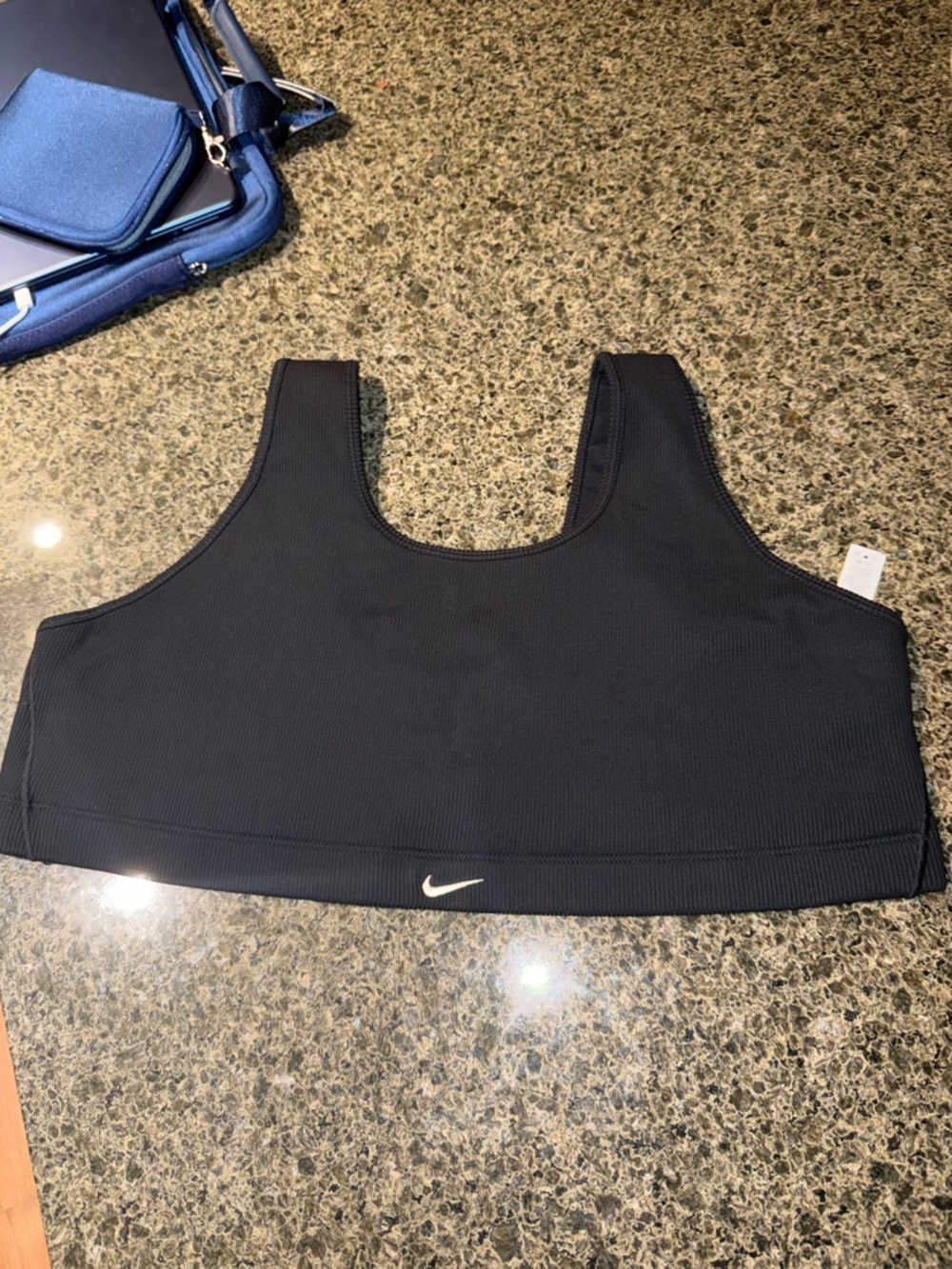 Plus Size Black Nike Ribbed Sports Bra Size 3X